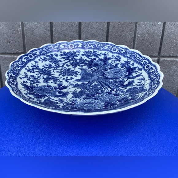 Late 19th Century Antique Chinese Quing Dynasty Scalloped Serving Plate Dish - Picture 7 of 14